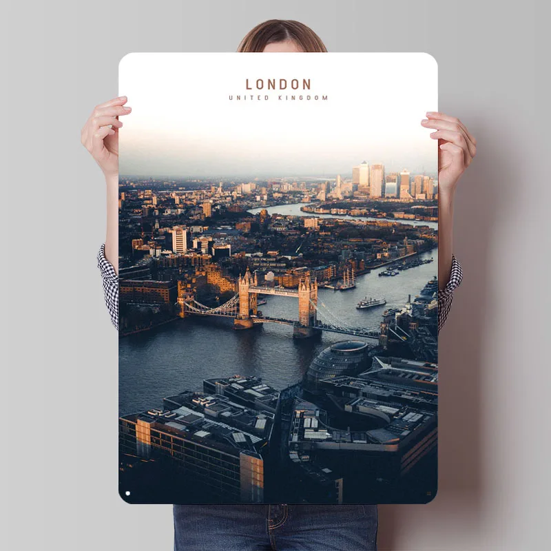 Men'S Accessories London - Poster in Metallo con Insegna di