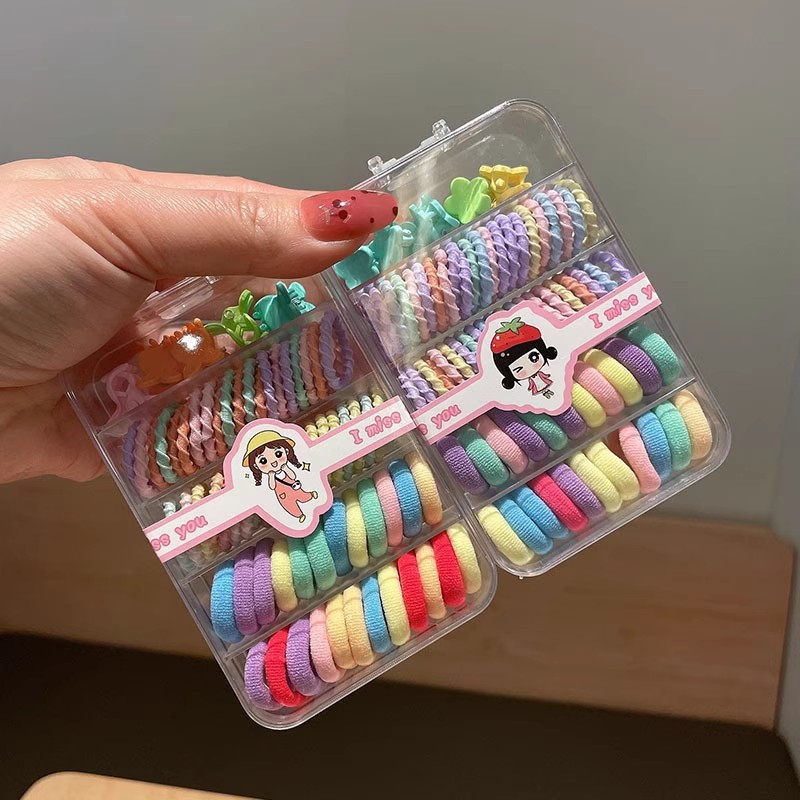 Tie Clip Set - 1 Set colorati elastici capelli bambina