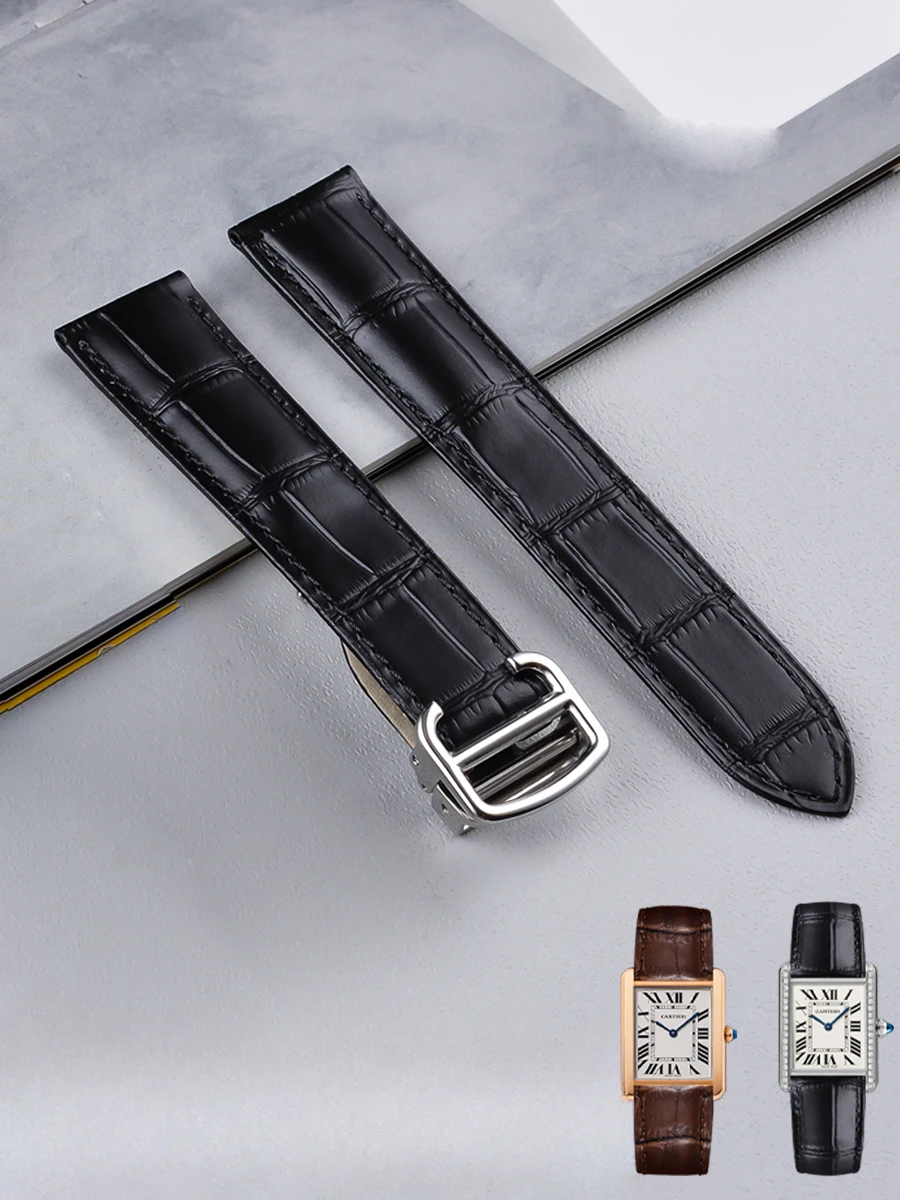 Men'S Accessories London - Per Cartier Nero Marrone cinturino orologio