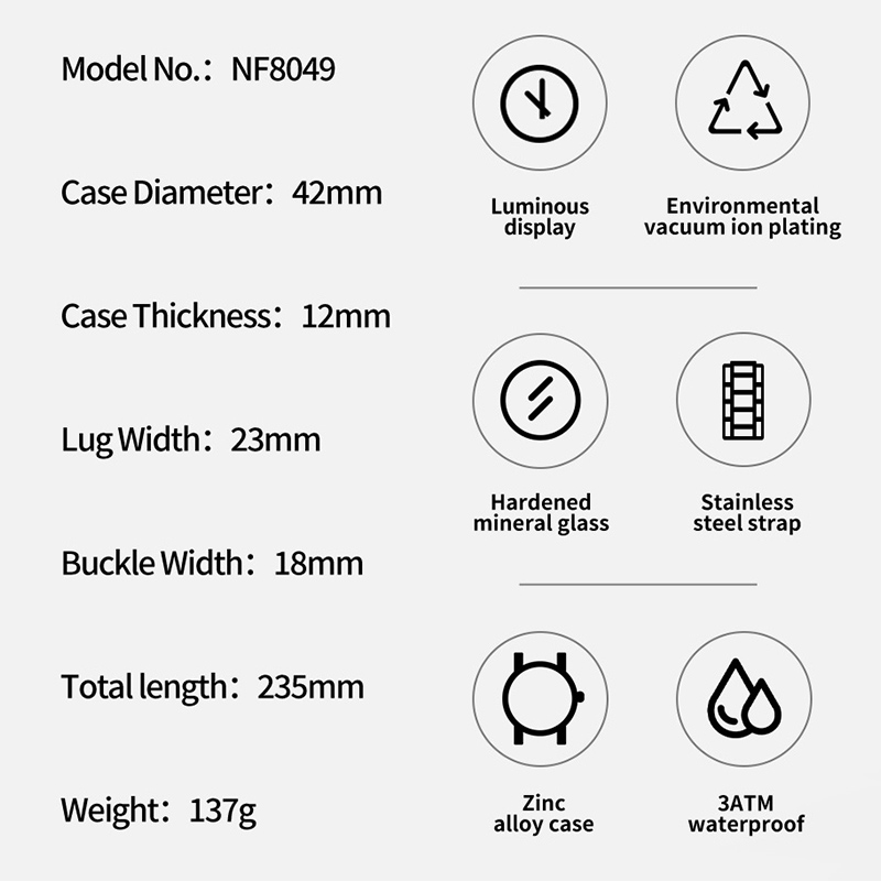 NAVIFORCE Orologio alla moda d - Quality Men'S Accessories recensione e prezzo